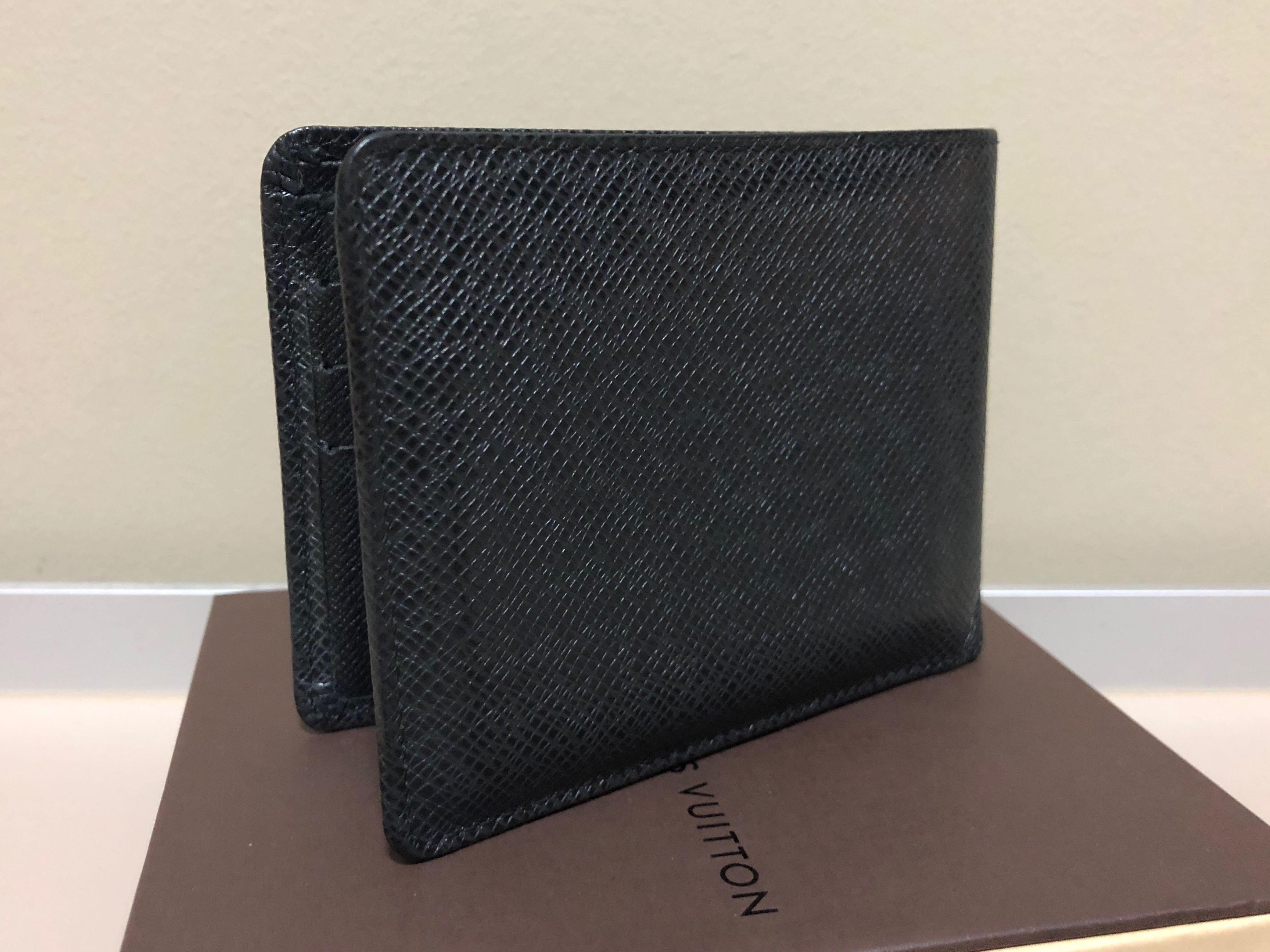 Louis Vuitton Slender Wallet Black Taiga