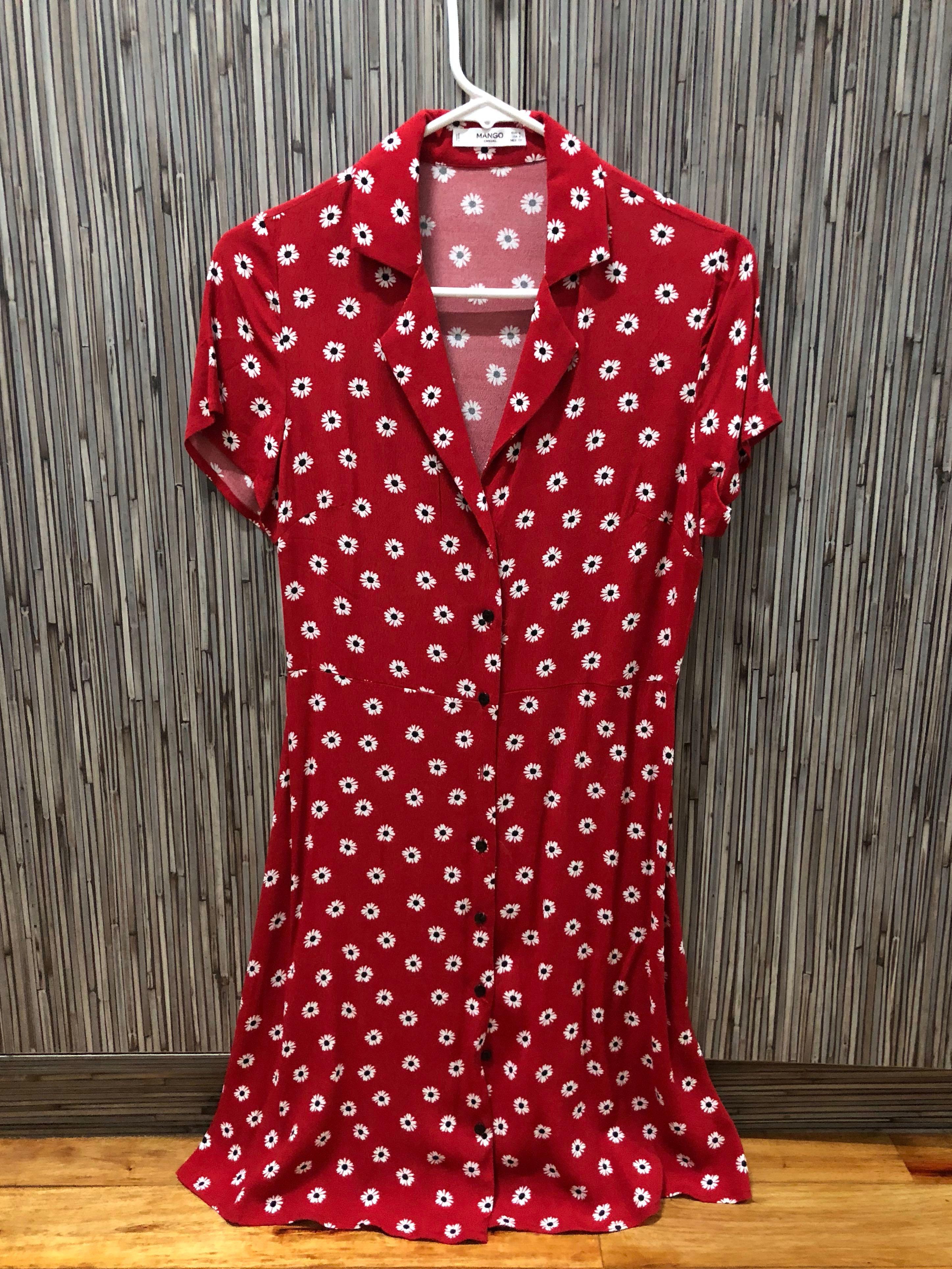 mango red dress 2018
