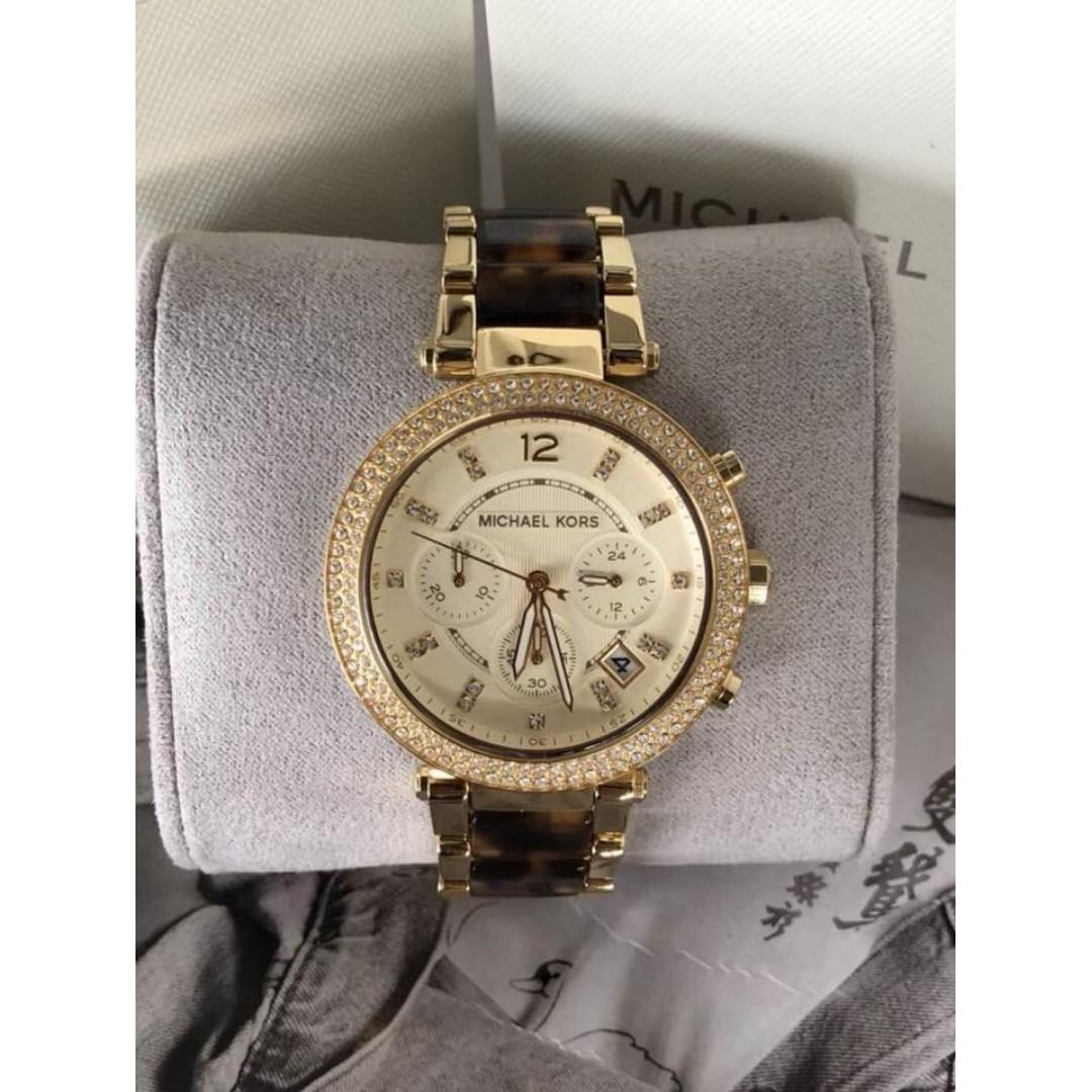Kors Parker Chronograph Tortoiseshell Women's Watch - Women's Fashion, Watches & Accessories, Watches on Carousell