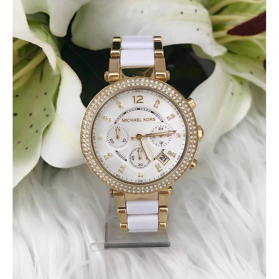Michael Kors Parker Multi function White Dial Women s Watch
