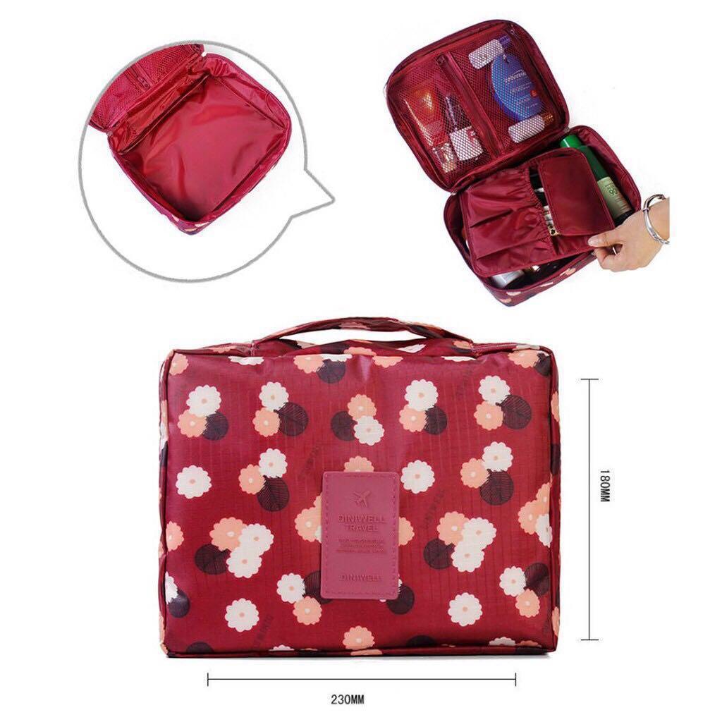 Multi Pouch / Make up Organizer / Travel Organizer (Category: Purses & Pouches) located in Quezon City. Submitted by racyroll (Listing ID 187916828, Image 1). Description: 100% Brand new & high quality! Use as Cosmetics, Toiletries & Storage Pouch. Water Resistant *mid pouch is detachable Available colors: (browse photos) - Dotted Light Green - Dotted Peach - Floral Maroon Order now! 🤗 #pouch # travelorganizer #cosmeticbag #99sale .