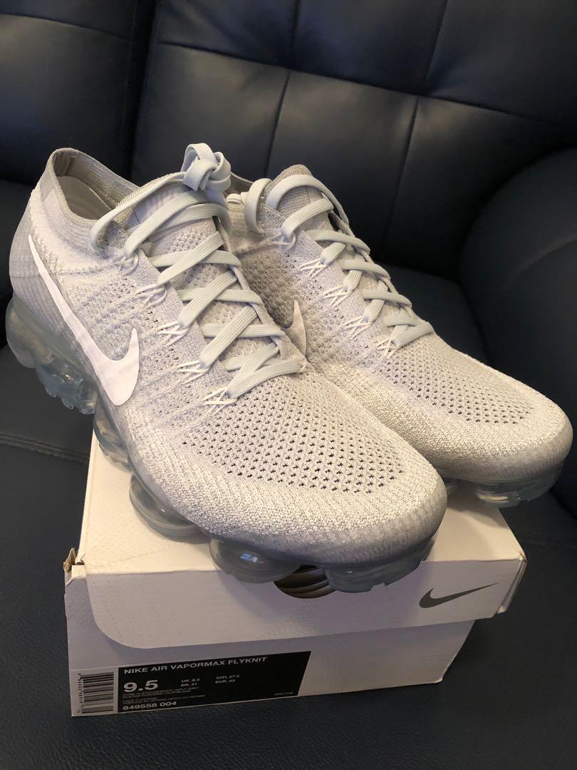 Nike Air Vapormax Flyknit Pure Platinum US 9.5, Men's Fashion, Footwear,  Sneakers on Carousell