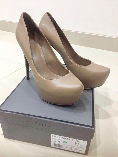 taupe shoes heels
