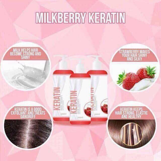 MILKBERRY KERATIN HAIR THERAPY Beauty Personal Care Hair on