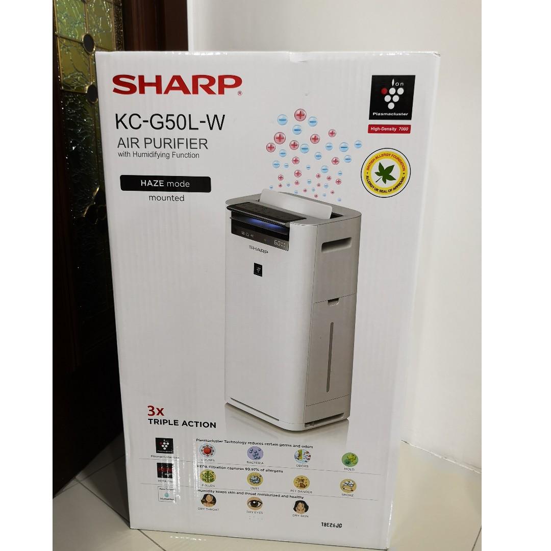 Sharp KCG50LW 2.5L Humidifying Air Purifier With Warranty