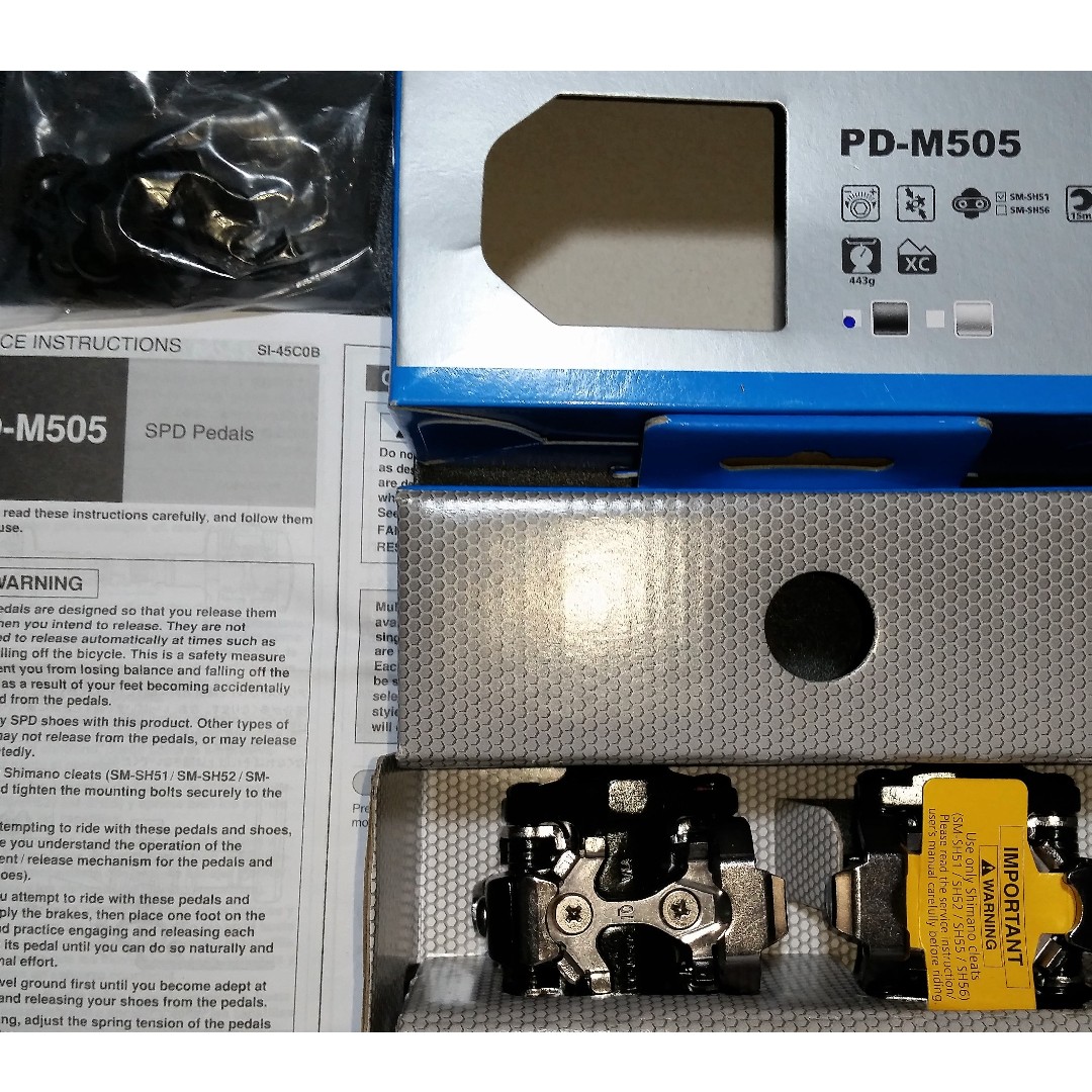 pedal cleat mtb shimano m505