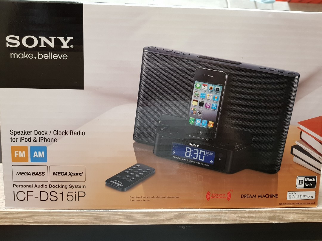 Sony ICFDS15iP Dock Clock Radio for iPod/iPhone, Audio, Portable Music