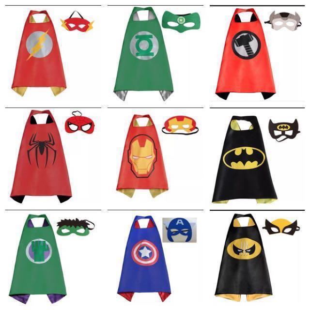 Flash Costume Cape and Mask Set Kids DC Comic Superhero Dress Up