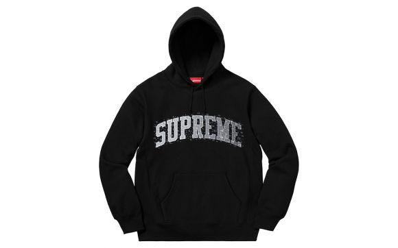 supreme water arc hooded sweatshirt black