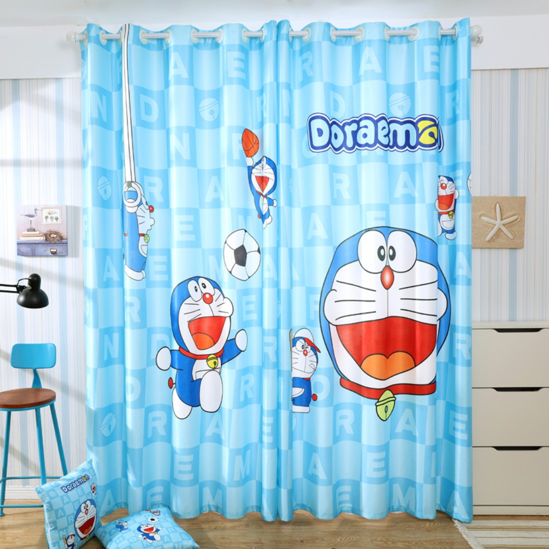Tirai Kamar Mandi Jendela Rumah Doraemon 01 Perabotan Rumah Di Carousell