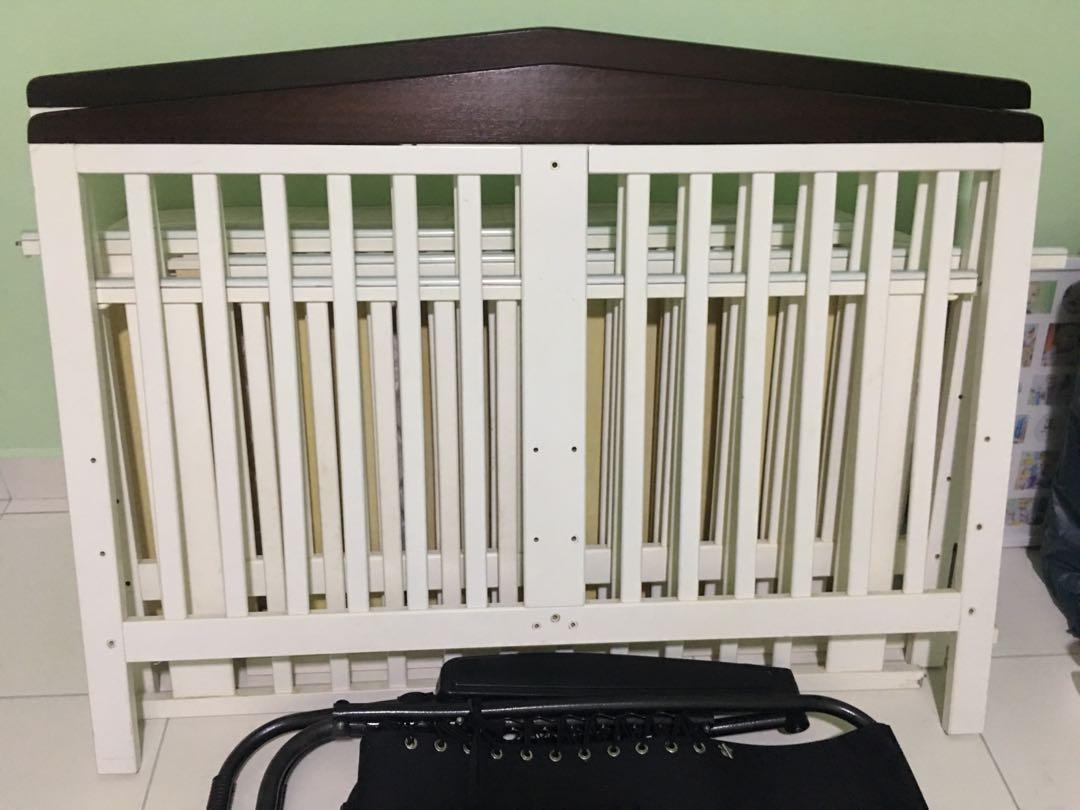 Twin baby cot + mattress, Babies & Kids, Baby Nursery & Kids Furniture, Cots & Cribs on Carousell
