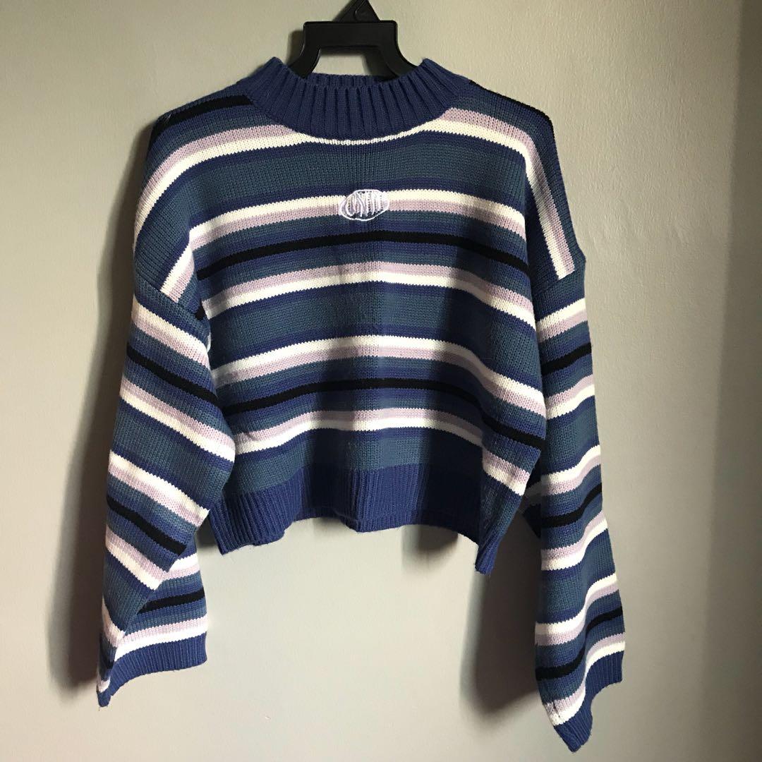 unif blue striped sweater