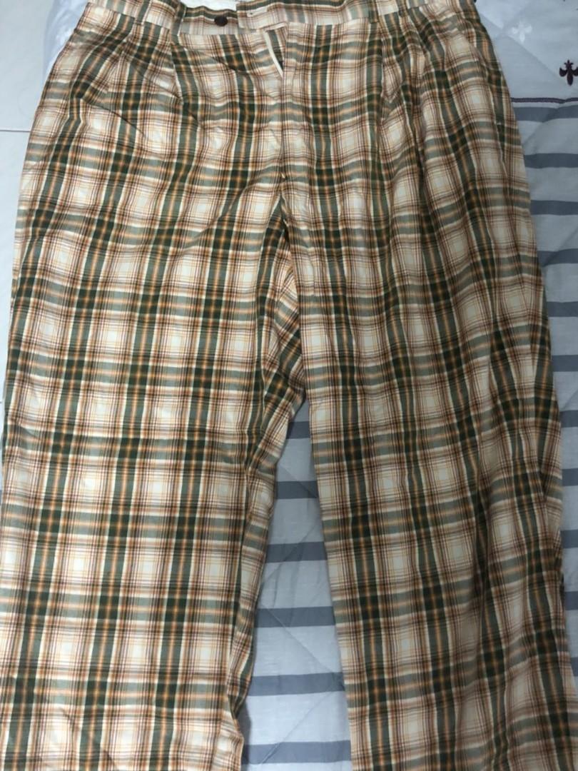 Fila checkered pants cheap