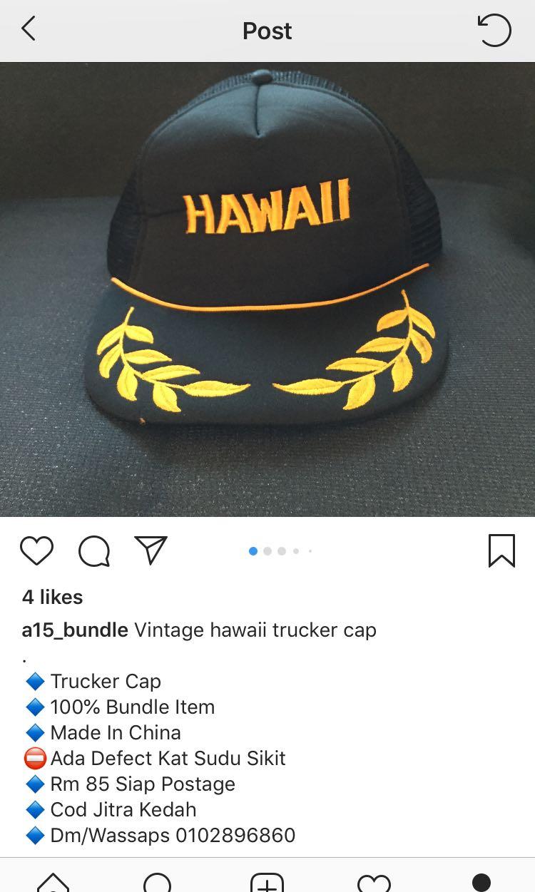 Vintage hawaii trucker cap Men s Fashion Watches Accessories