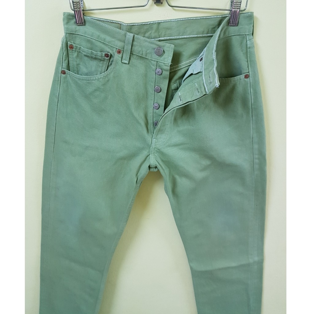 olive green 501 levis