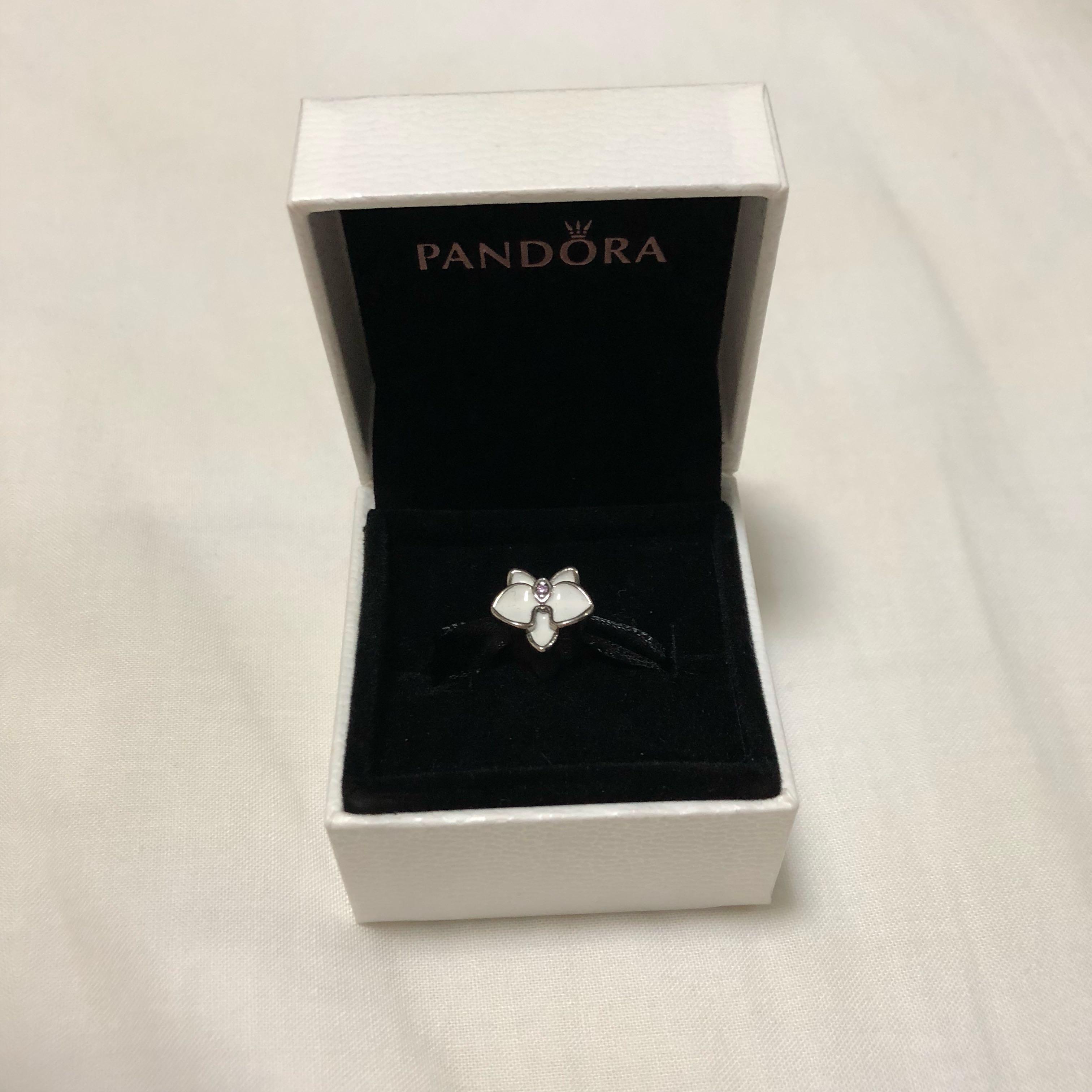 White Orchid Pandora Charm Luxury Accessories on Carousell