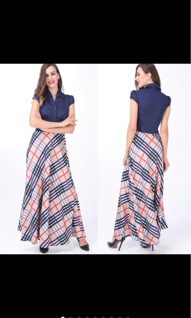 maxi plaid shirt