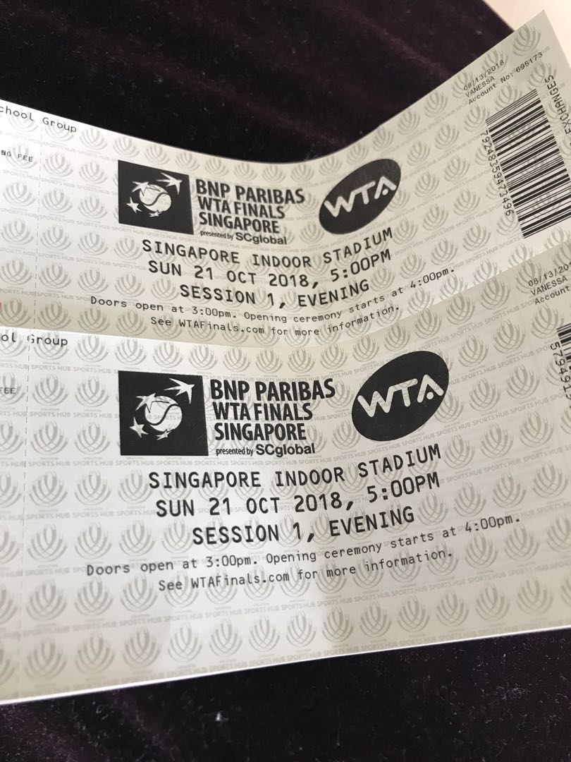 WTA tickets, Tickets & Vouchers, Event Tickets on Carousell