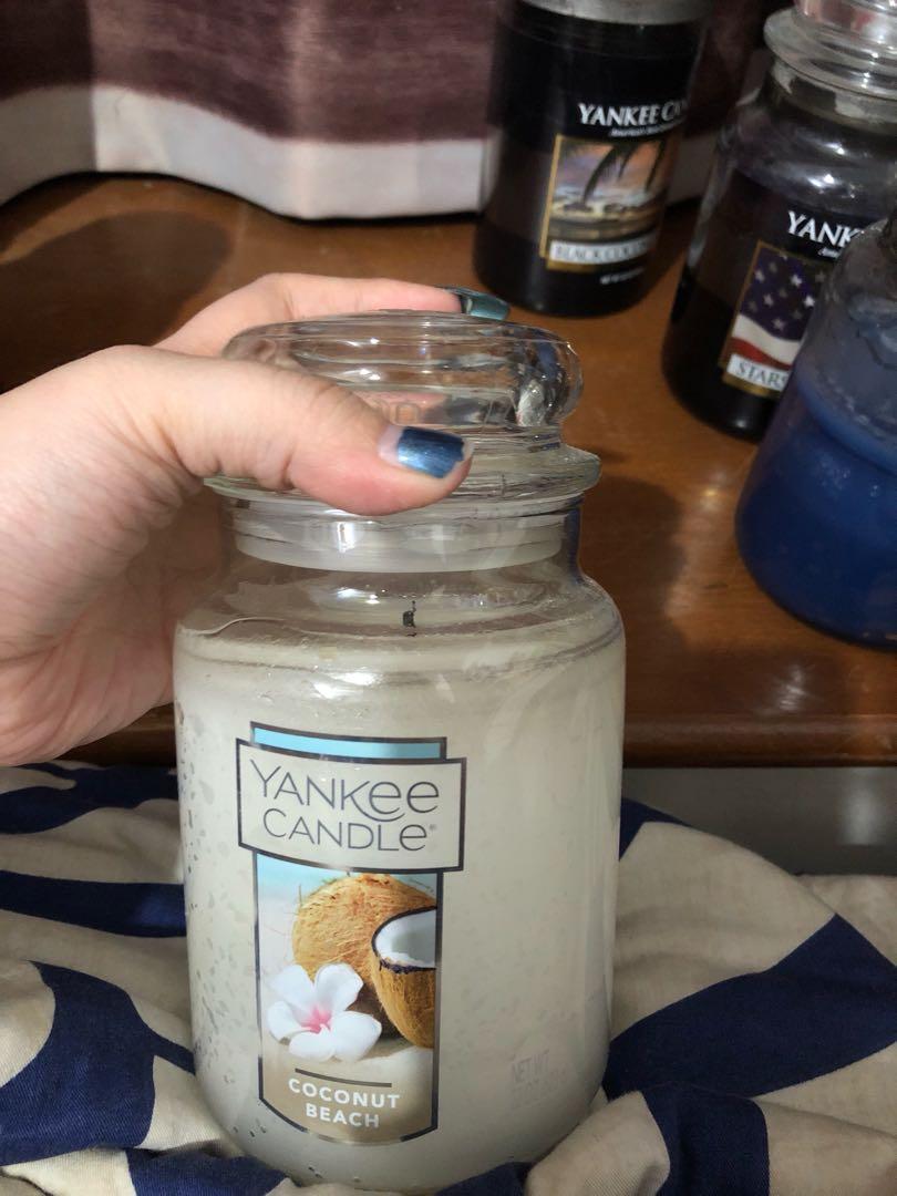 Yankee Candle Coconut Beach Large Jar, Furniture & Home Living, Home Decor,  Other Home Decor on Carousell