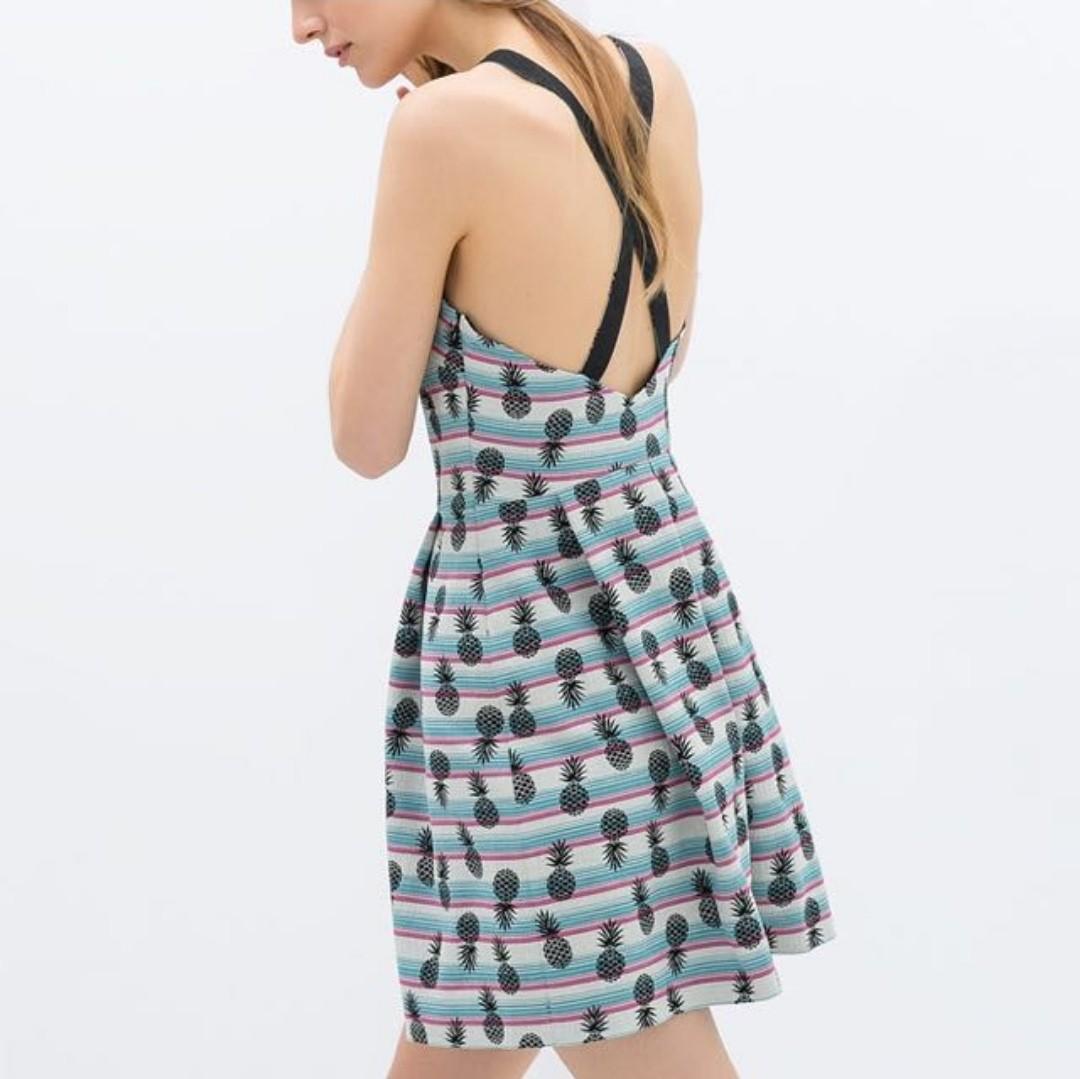 zara pineapple dress