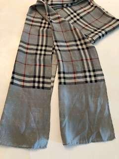 Authentic vintage Burberry silk check scarf