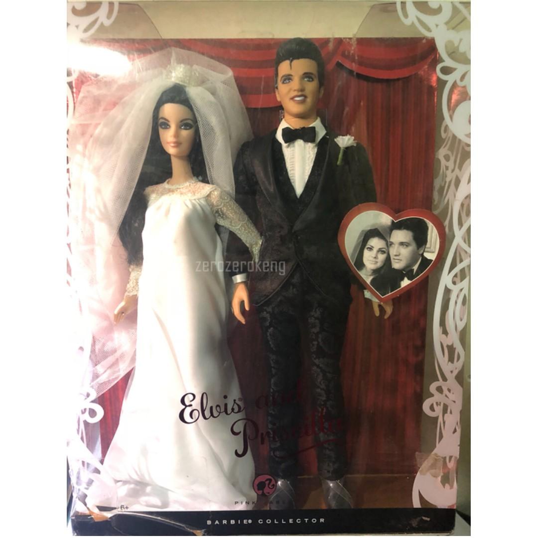 Elvis and Priscilla Barbie Dolls Wedding Doll Gift Set 2008