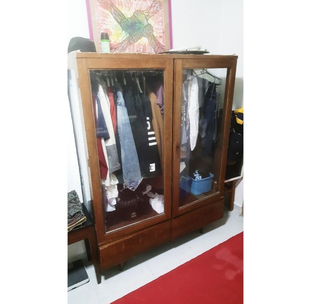 Antique Wardrobe Furniture Shelves Drawers On Carousell