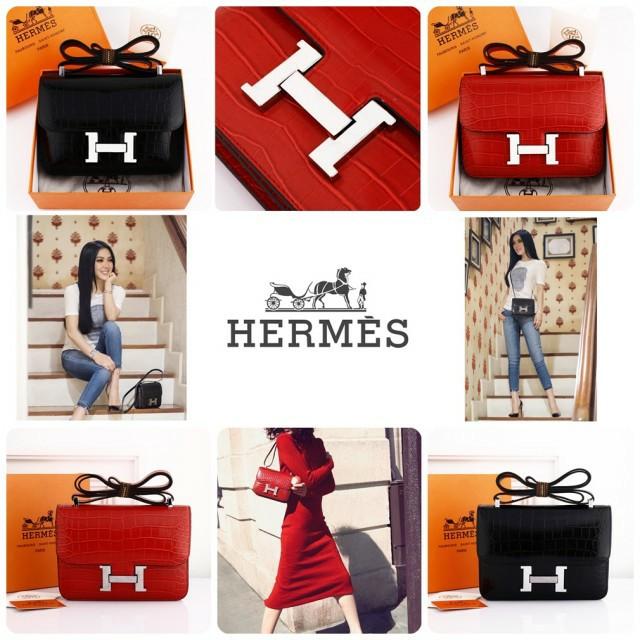 Asli import tas Hermes Constance Croco with Box