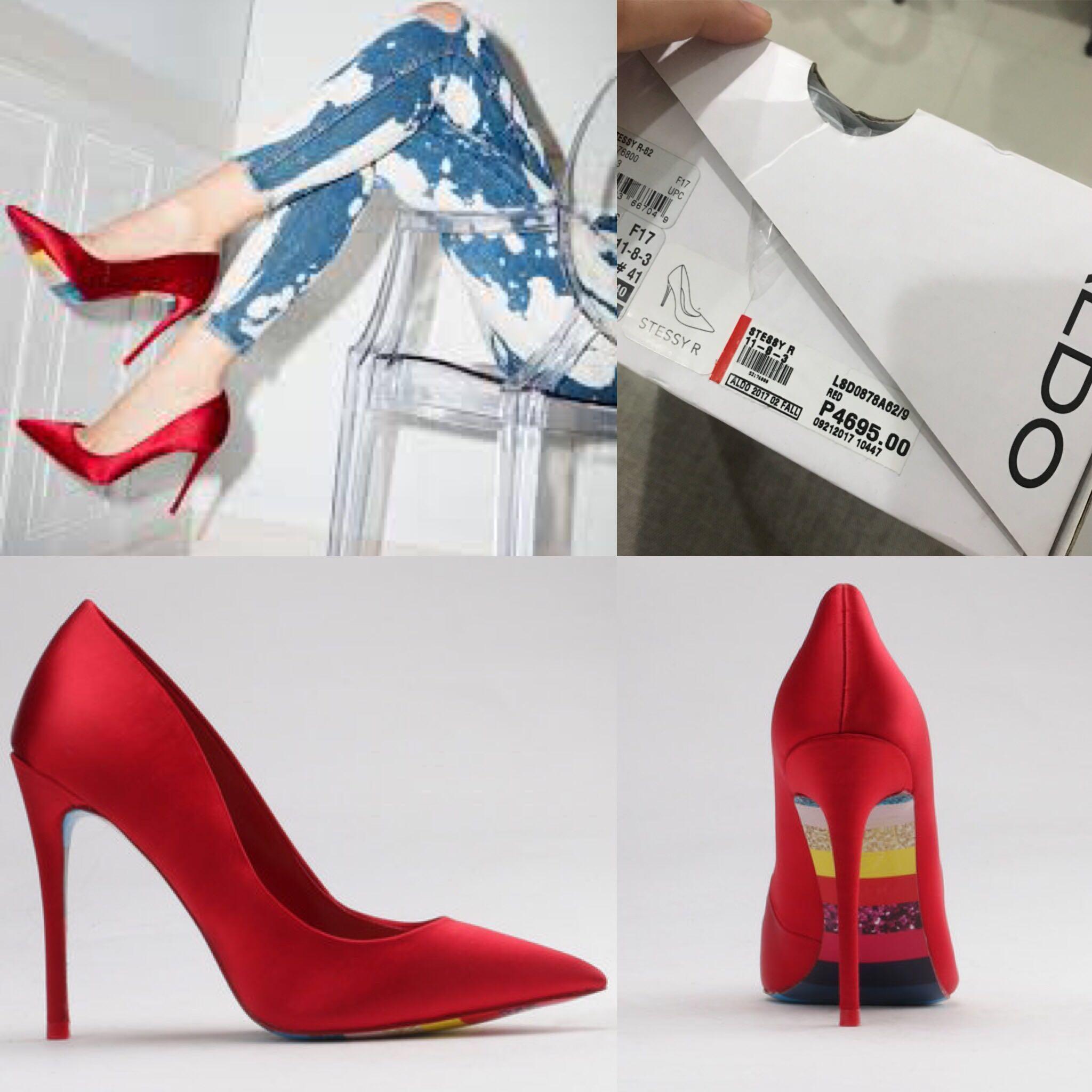 Auth Aldo Sexy Red Satin Pumps Retails almost 5k Women s Fashion Footwear Heels on Carousell