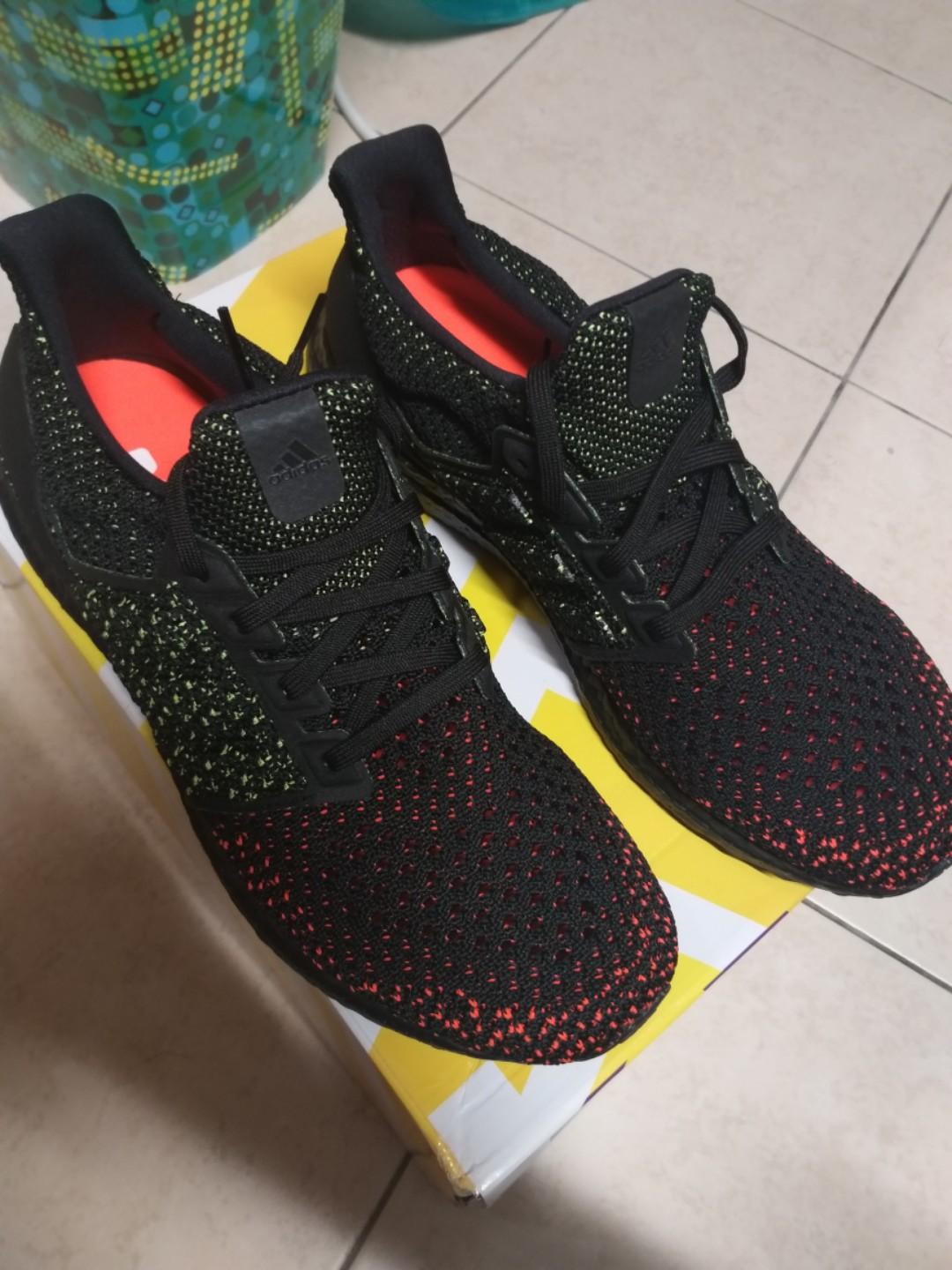 ultraboost clima black solar red