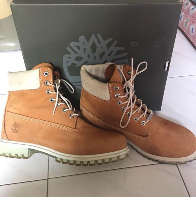 timberland white sole boot