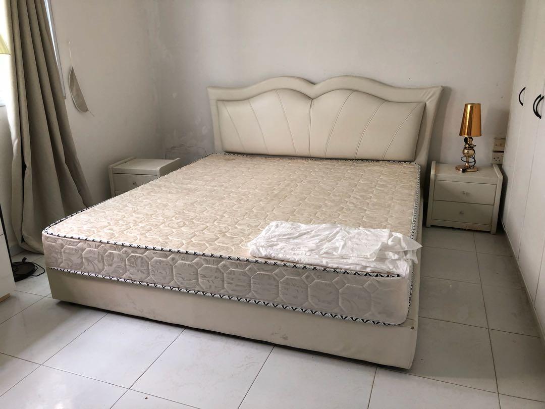 bedframes + mattress sets (Category: Bed Frames & Mattresses) located in Singapore. Submitted by crochunting (Listing ID 191968351, Image 1). Description: $500 per set. 3 sets available. negotiable price. self collect at upper thomson. .