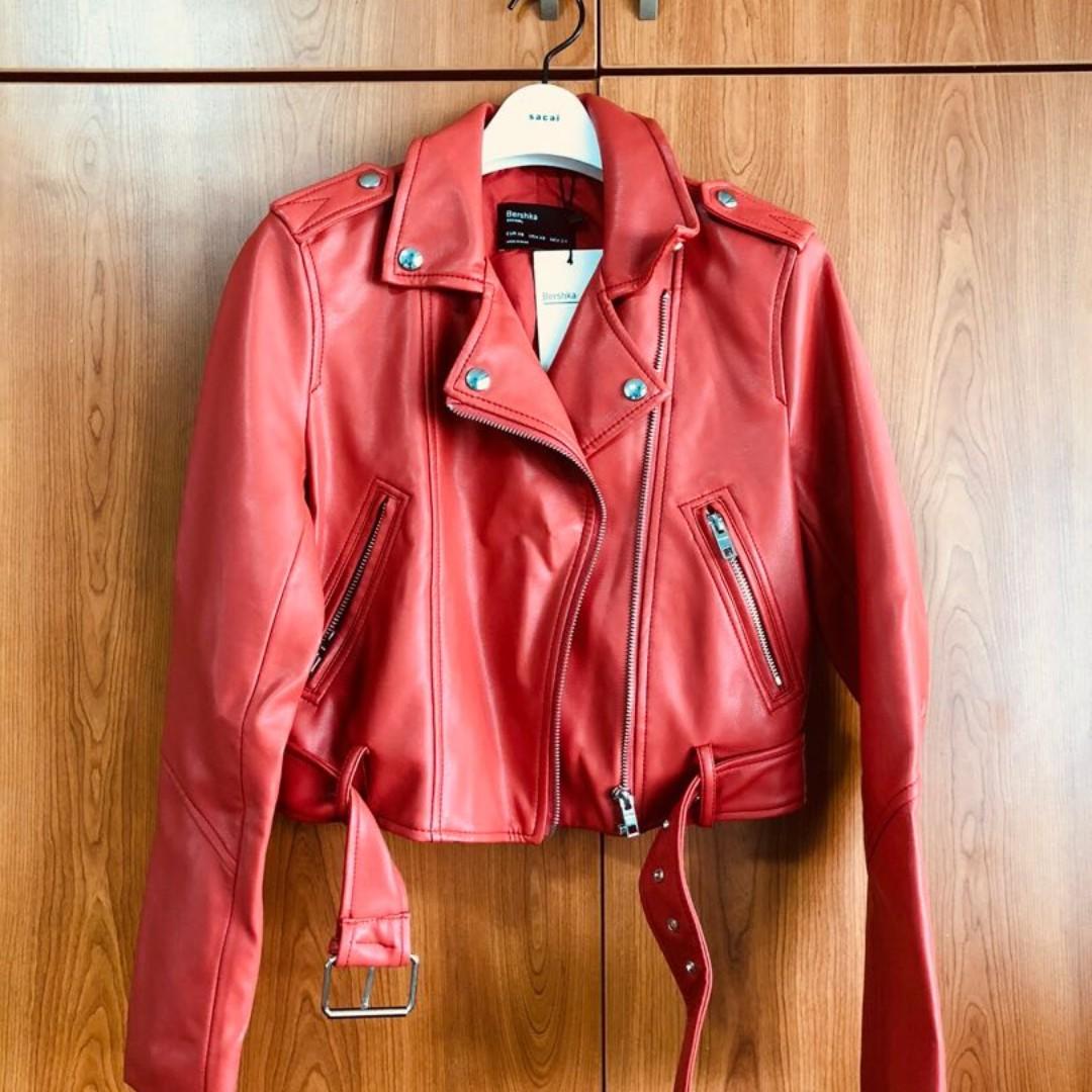 Bershka top red jacket
