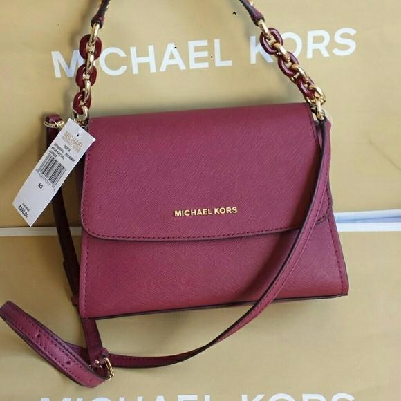 Cate leather handbag Michael Kors Red in Leather - 36732135
