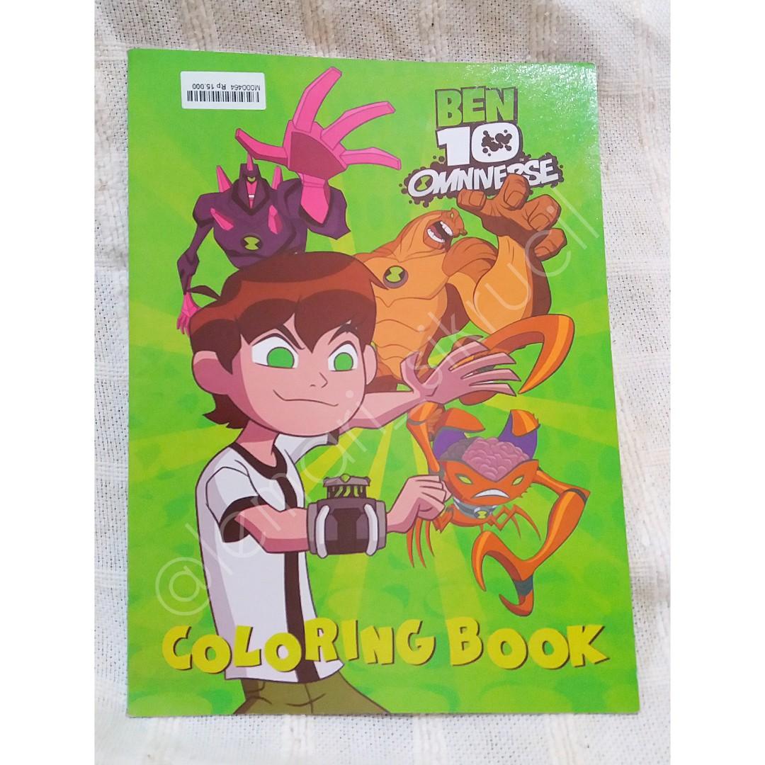Buku Mewarnai Stiker Coloring Book Sticker Karakter Ben10 Buku Alat Tulis Buku Di Carousell