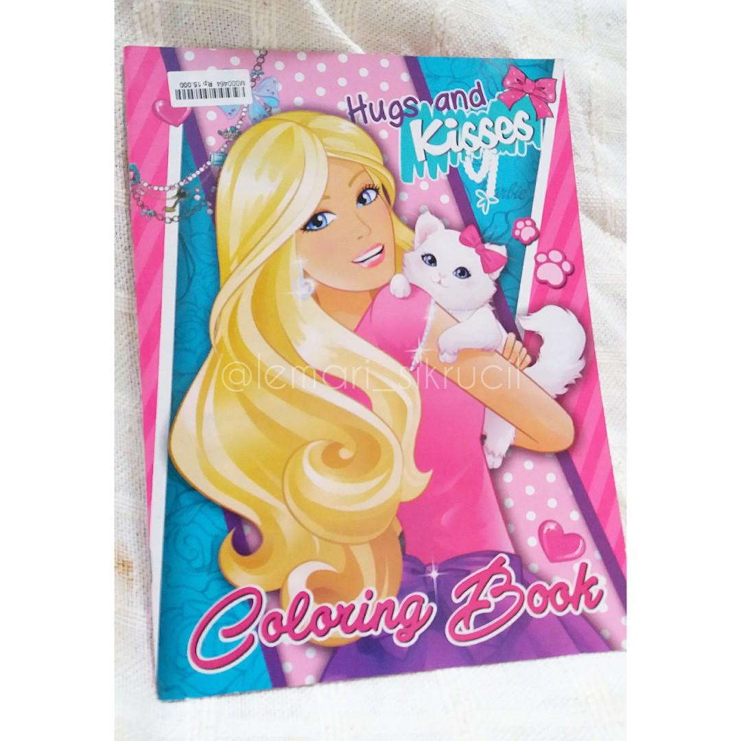 Buku Mewarnai Stiker Coloring Book Sticker Karakter Barbie
