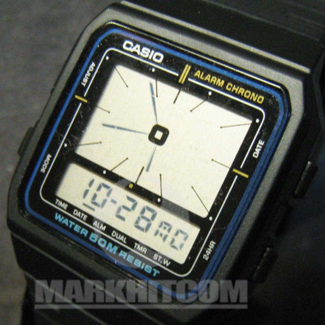 CASIO AE11W1A Module 694 Alarm CHRONO Water 50M resist LC analog