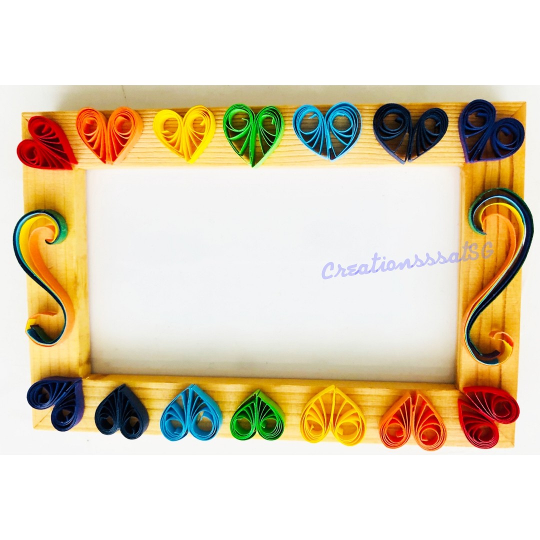 Childrens Day Gifts Small Wooden Photoframes With Quilled Designs Childrens Day Gifts Small Wooden Photoframes With Quilled Designs On The Frame Design Craft Handmade Carou