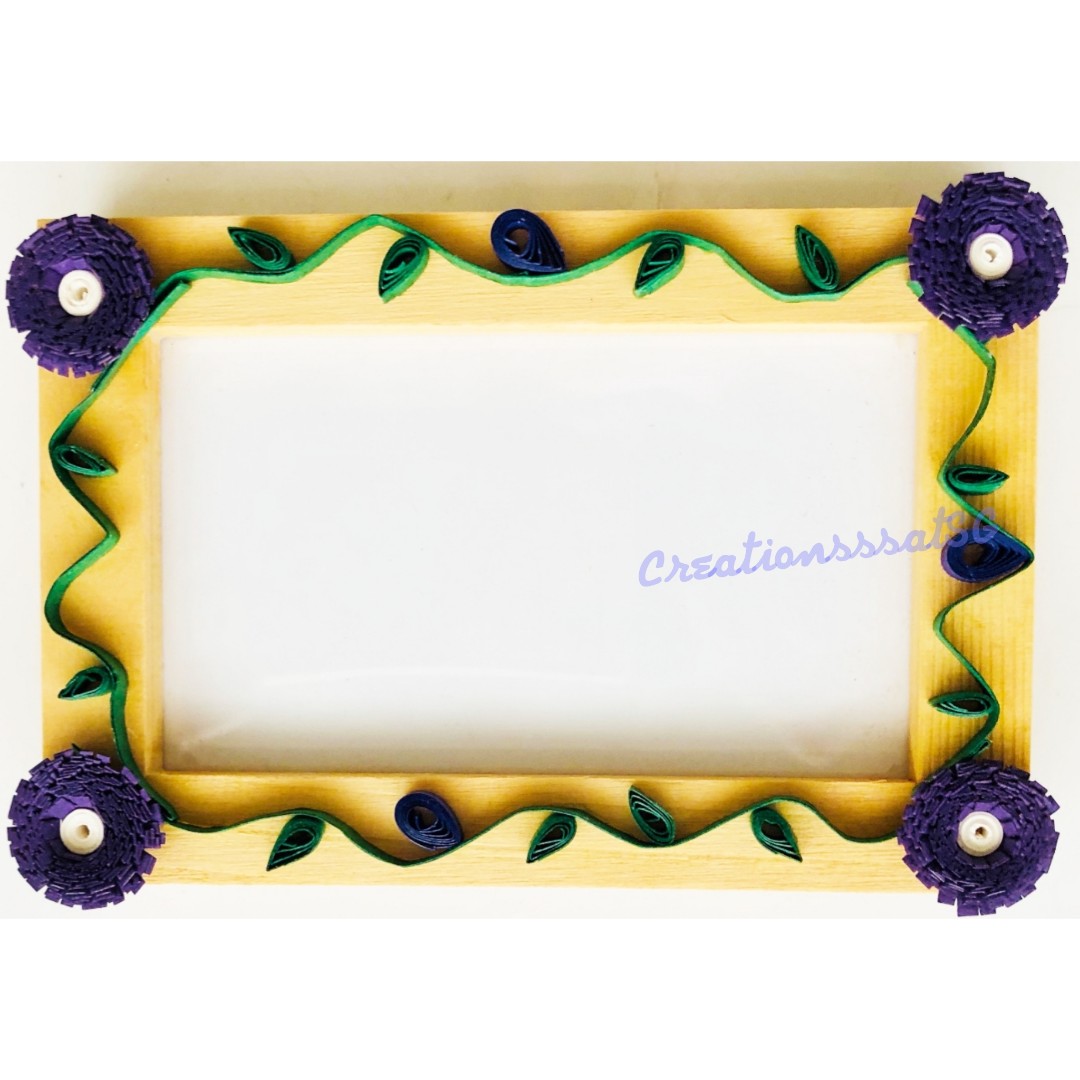 Childrens Day Gifts Small Wooden Photoframes With Quilled Designs On The Frame Design Craft Handmade Craft On Carousell