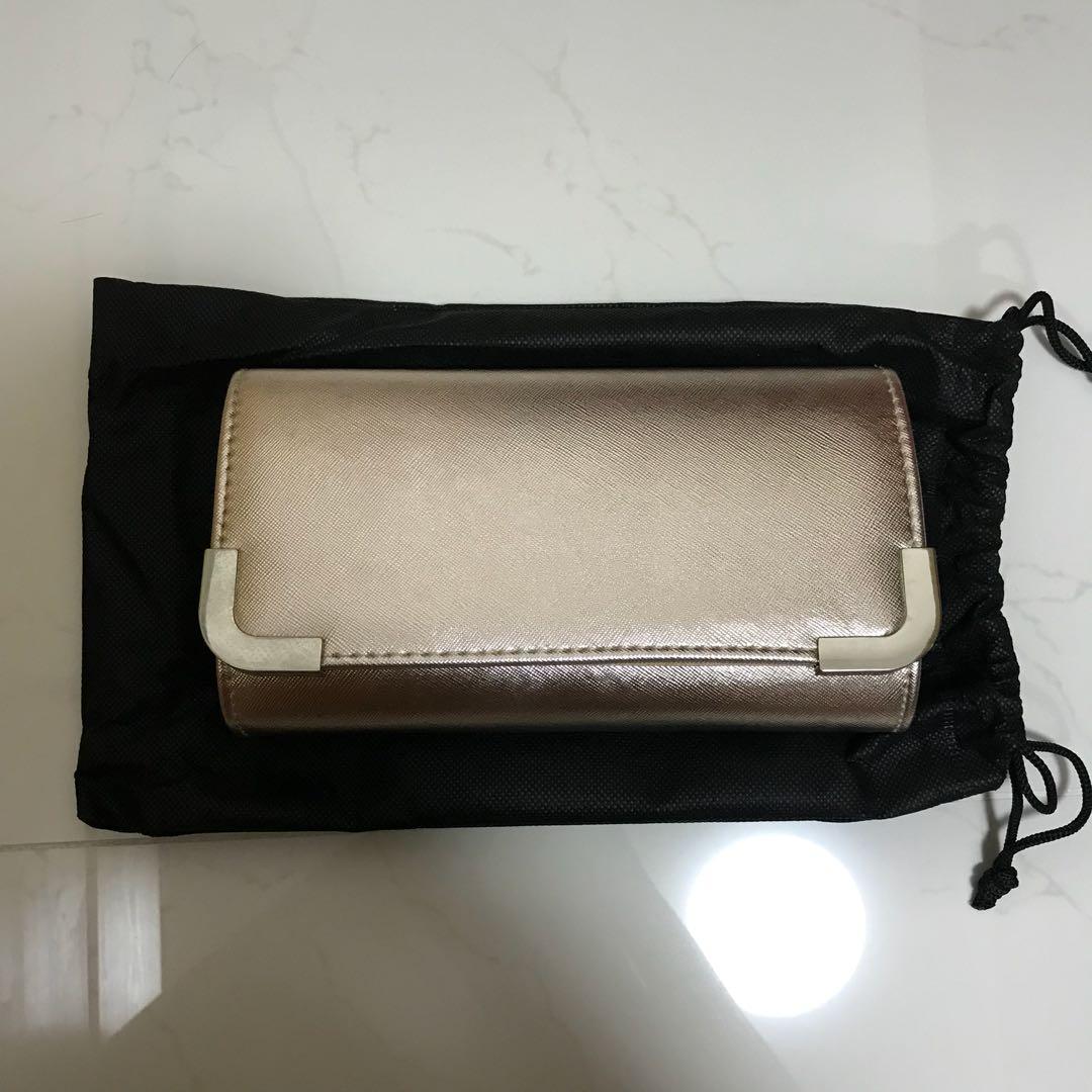 colette rose gold clutch