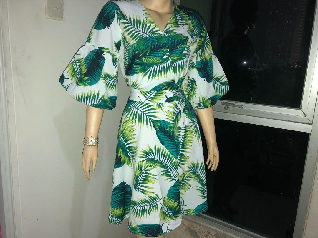 Dress Lengan Terompet Fesyen Wanita Pakaian Wanita Gaun Rok Di Carousell