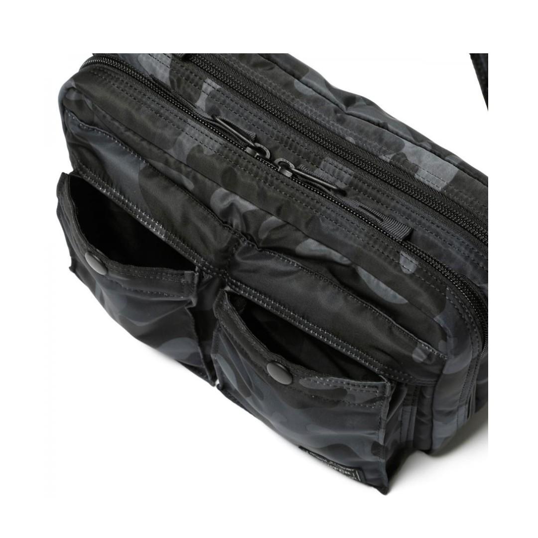 Head Porter JUNGLE SHOULDER BAG small black camo genuine
