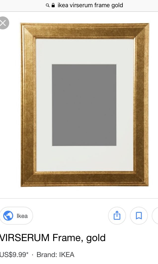 Ikea Photo Frame Viserum Gold Furniture Home Decor Others On Carousell