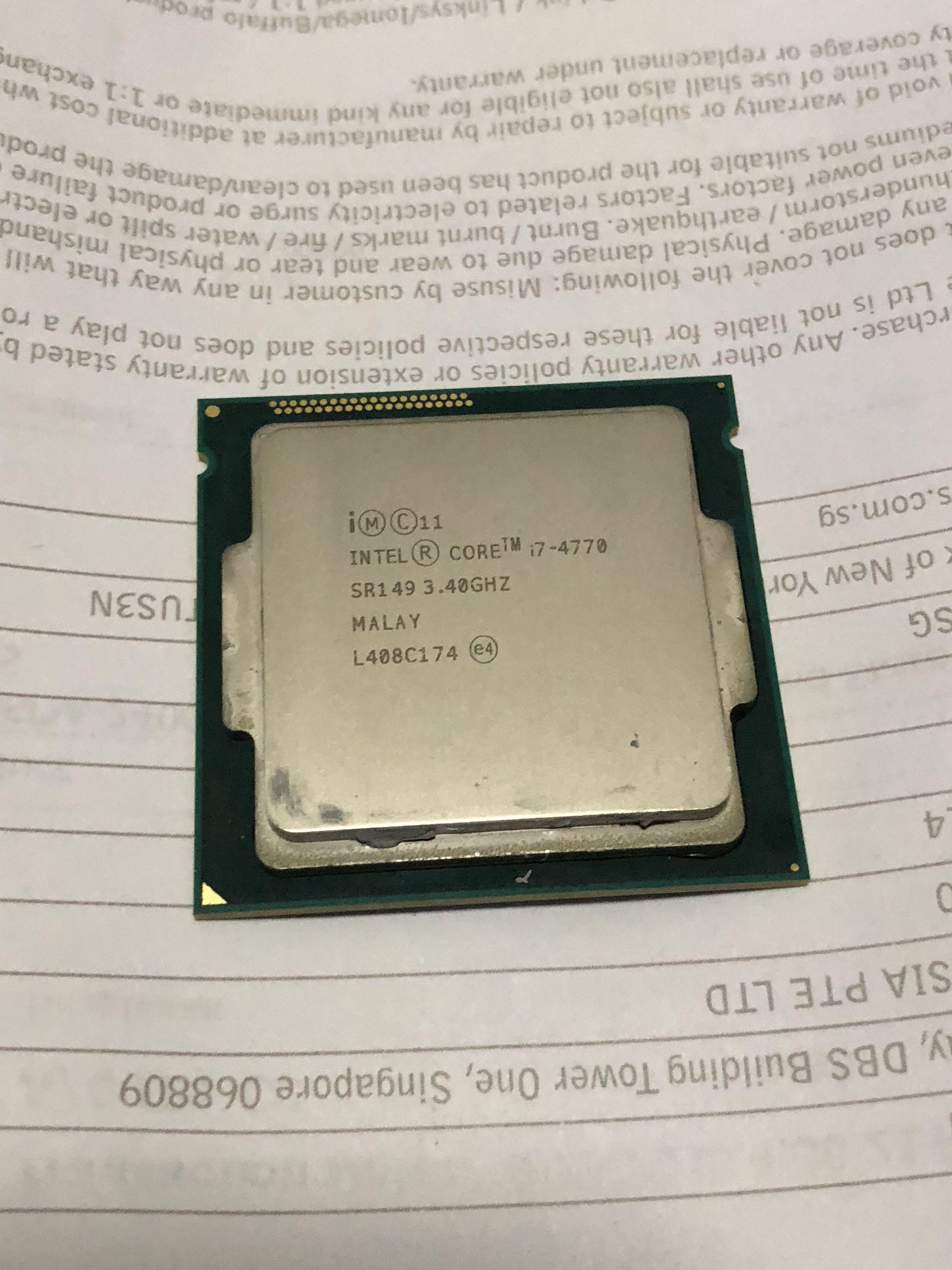 Intel Core I7 4770 Processor Electronics Computer Parts Accessories On Carousell