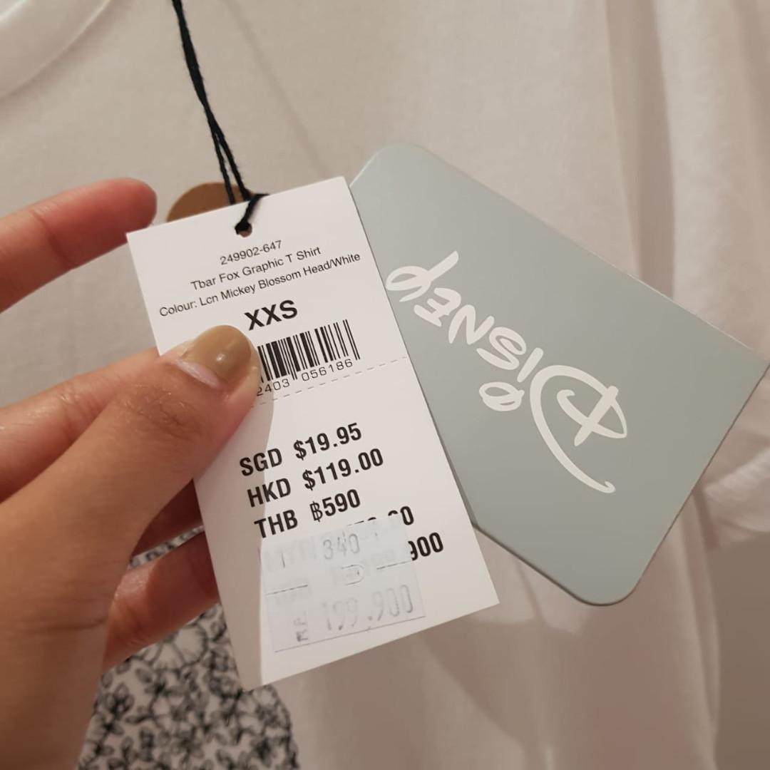 Kaos Mickey (Cotton On x Disney) with tag, Fesyen Wanita, Pakaian