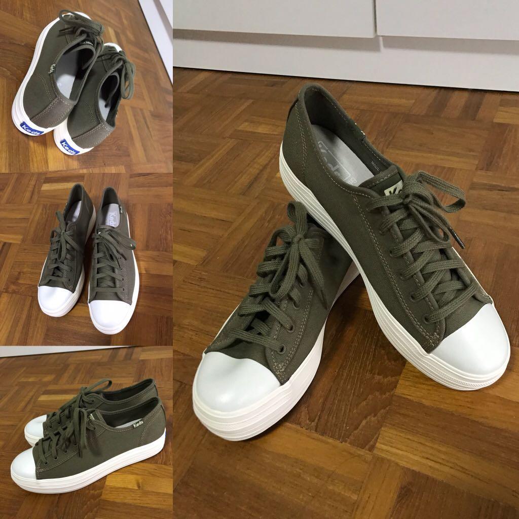 army green women sneakers