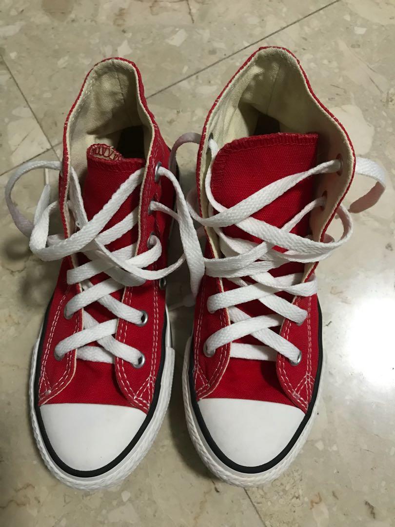 red colour girl shoes