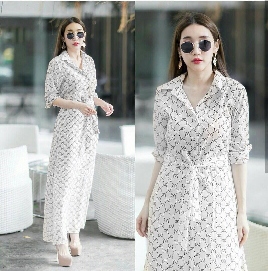 Longdress GUCCI, Fesyen Wanita, Pakaian Wanita, Gaun u0026 Rok di Carousell