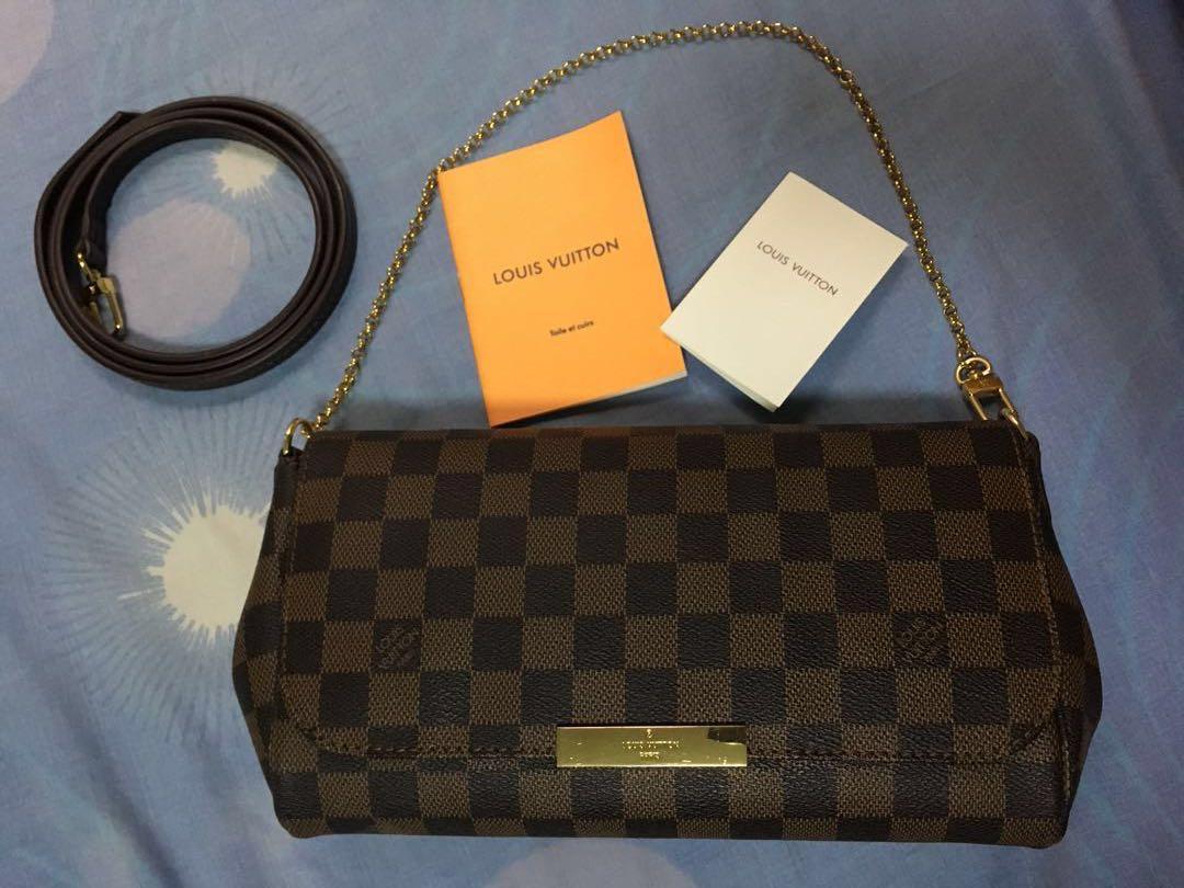 Replica Louis Vuitton Favorite Damier Ebene Canvas 