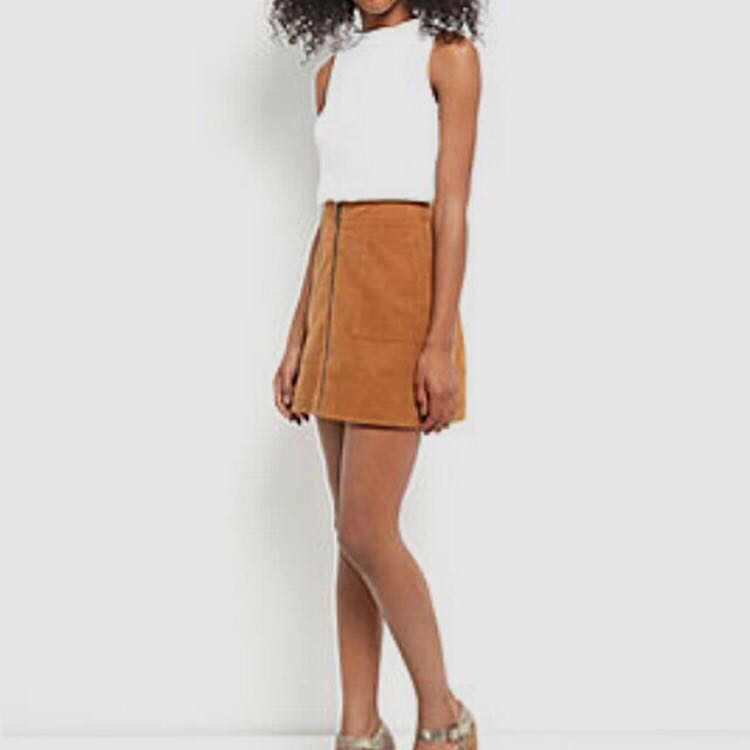 Suede skirt new look cheap